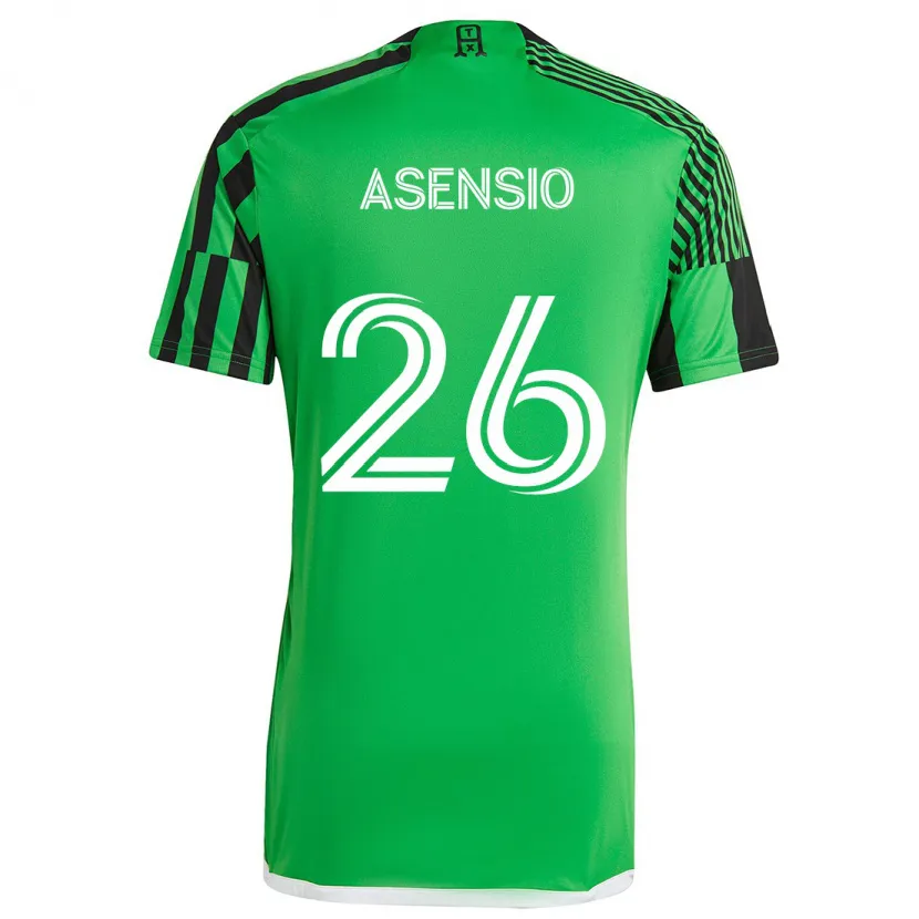 Danxen Kid Charlie Asensio #26 Green Black Home Jersey 2024/25 T-Shirt