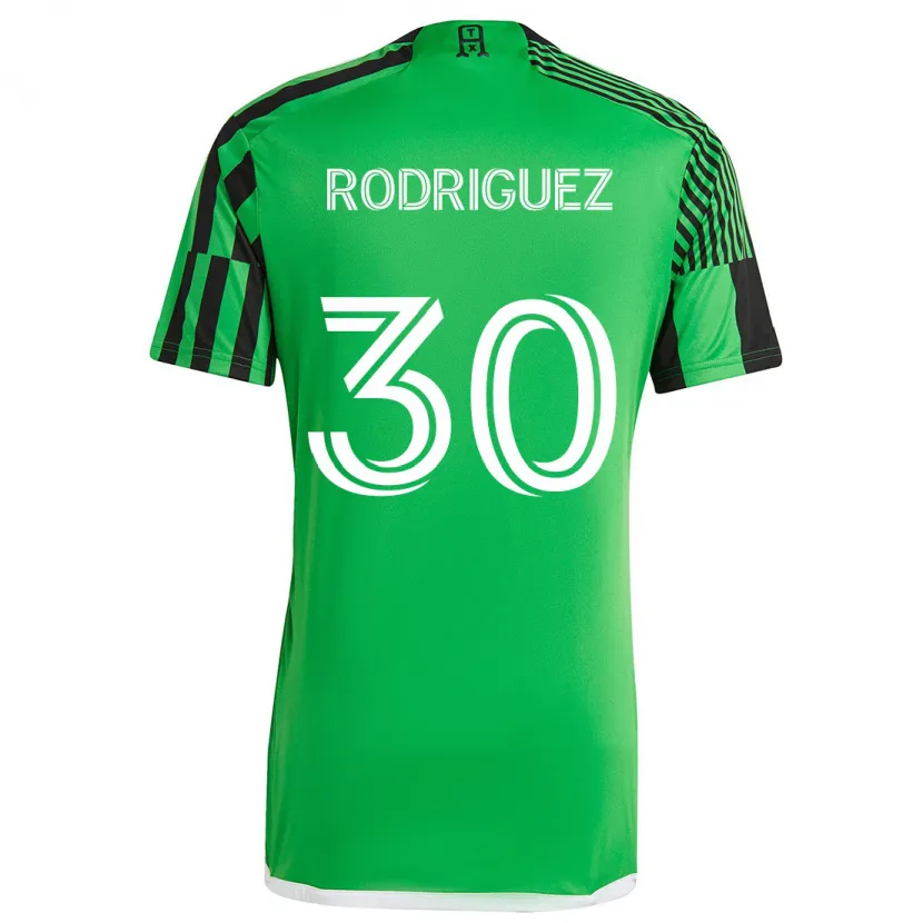 Danxen Kid Memo Rodríguez #30 Green Black Home Jersey 2024/25 T-Shirt