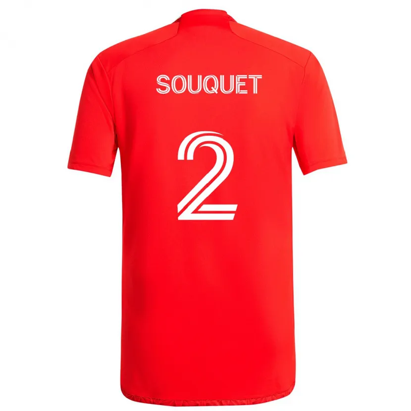 Danxen Kid Arnaud Souquet #2 Red White Home Jersey 2024/25 T-Shirt