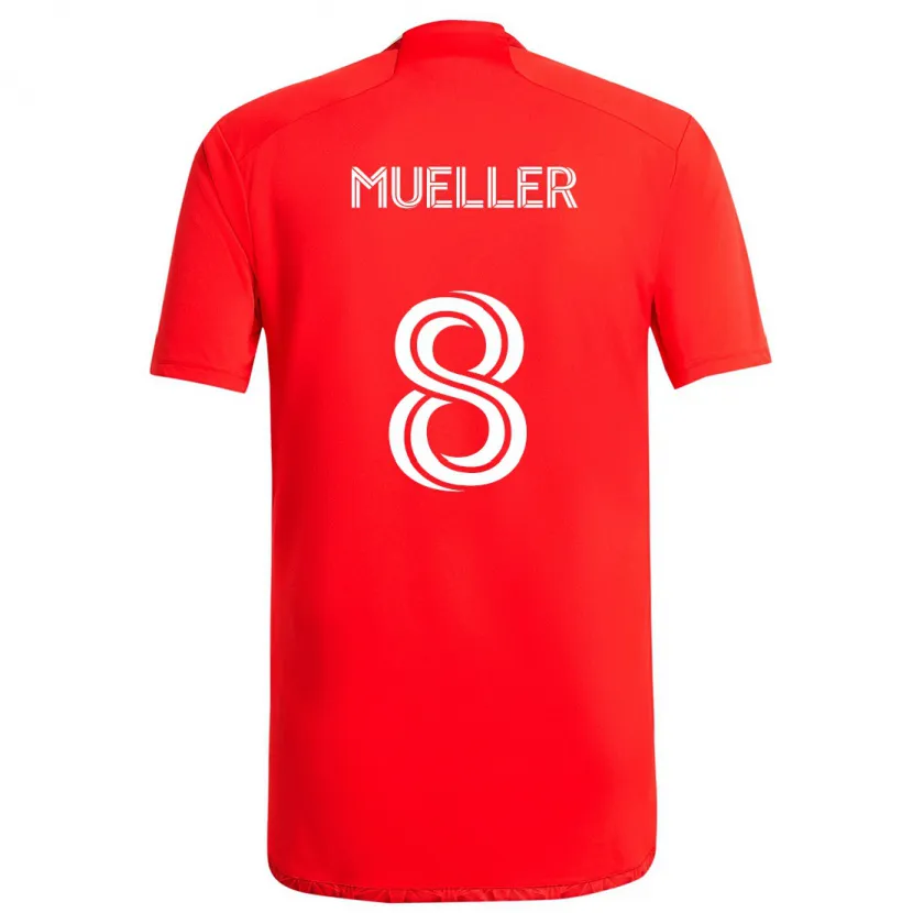 Danxen Kid Chris Mueller #8 Red White Home Jersey 2024/25 T-Shirt