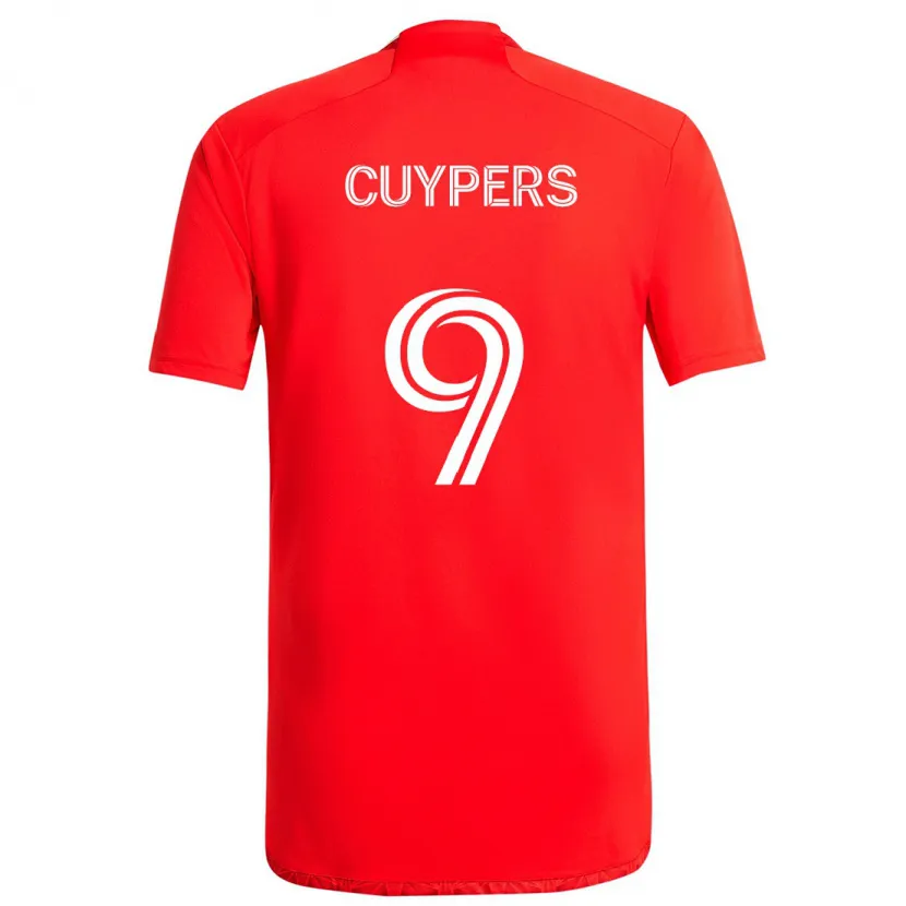 Danxen Kid Hugo Cuypers #9 Red White Home Jersey 2024/25 T-Shirt