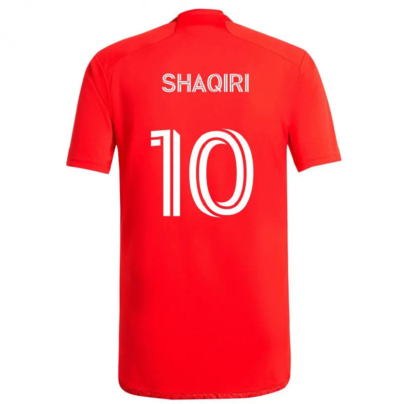 Danxen Kid Xherdan Shaqiri #10 Red White Home Jersey 2024/25 T-Shirt