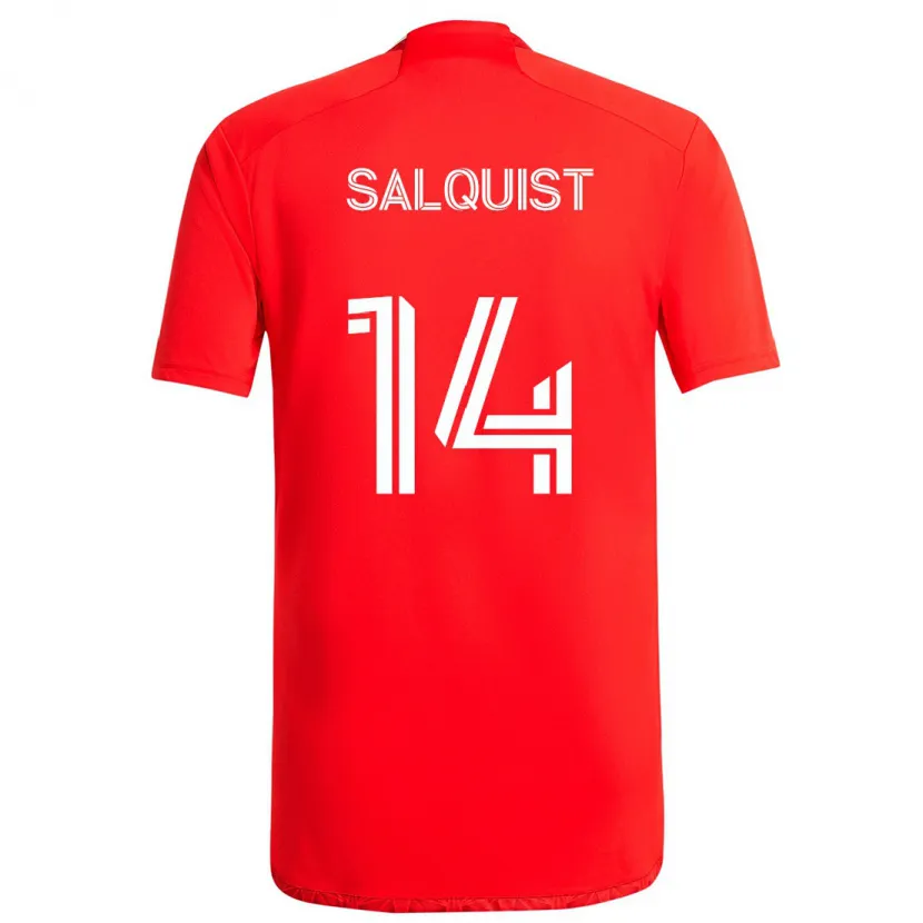 Danxen Kid Tobias Salquist #14 Red White Home Jersey 2024/25 T-Shirt