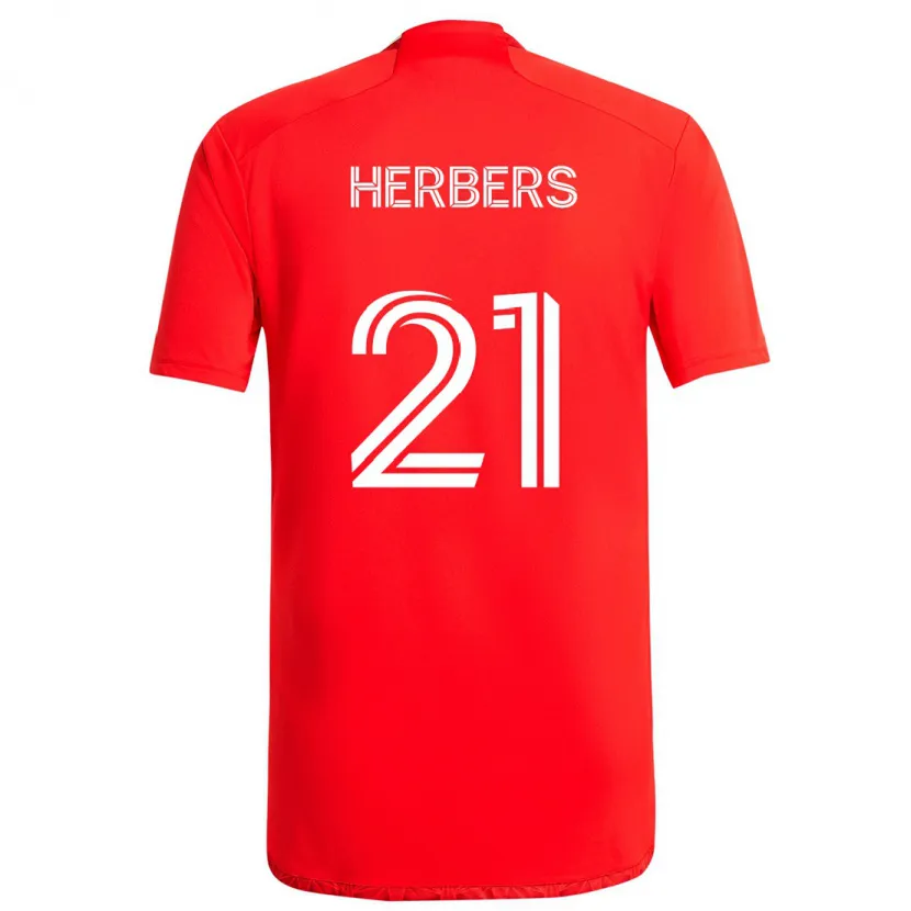 Danxen Kid Fabian Herbers #21 Red White Home Jersey 2024/25 T-Shirt