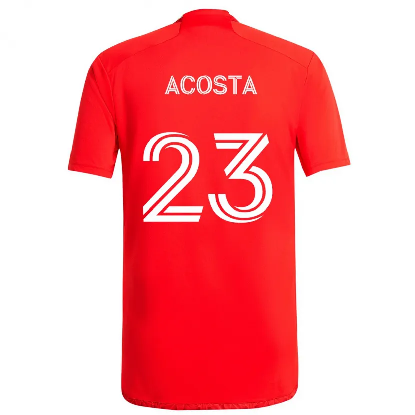 Danxen Kid Kellyn Acosta #23 Red White Home Jersey 2024/25 T-Shirt