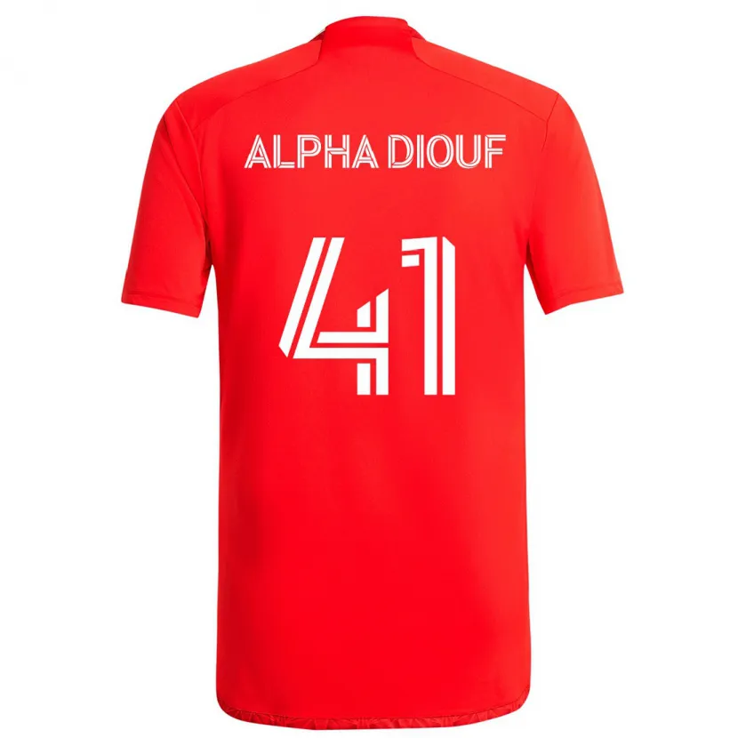 Danxen Kid Jean Alpha Diouf #41 Red White Home Jersey 2024/25 T-Shirt