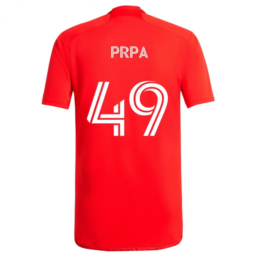 Danxen Kid Luka Prpa #49 Red White Home Jersey 2024/25 T-Shirt