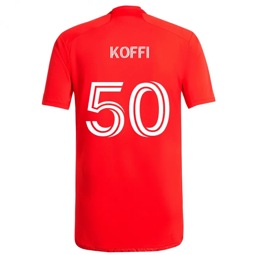 Danxen Kid Christian Koffi #50 Red White Home Jersey 2024/25 T-Shirt