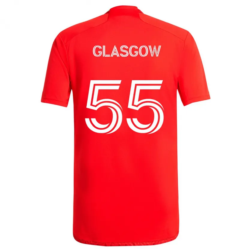 Danxen Kid Omari Glasgow #55 Red White Home Jersey 2024/25 T-Shirt