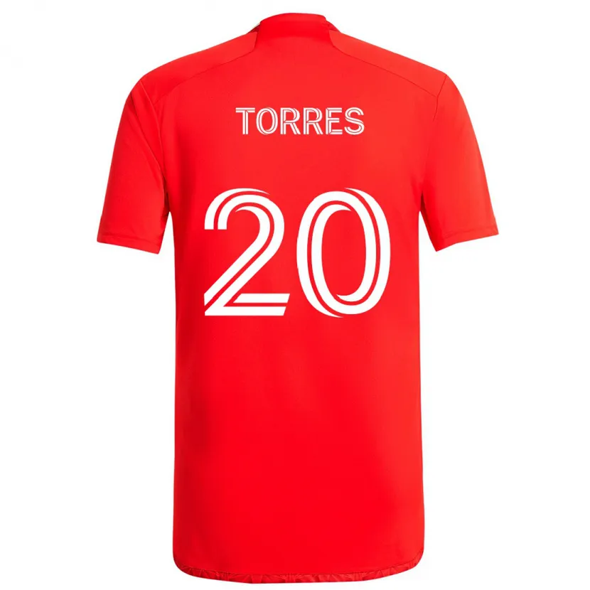 Danxen Kid Jairo Torres #20 Red White Home Jersey 2024/25 T-Shirt