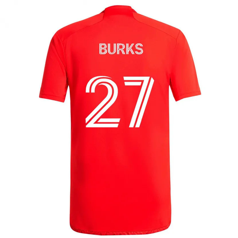 Danxen Kid Kendall Burks #27 Red White Home Jersey 2024/25 T-Shirt