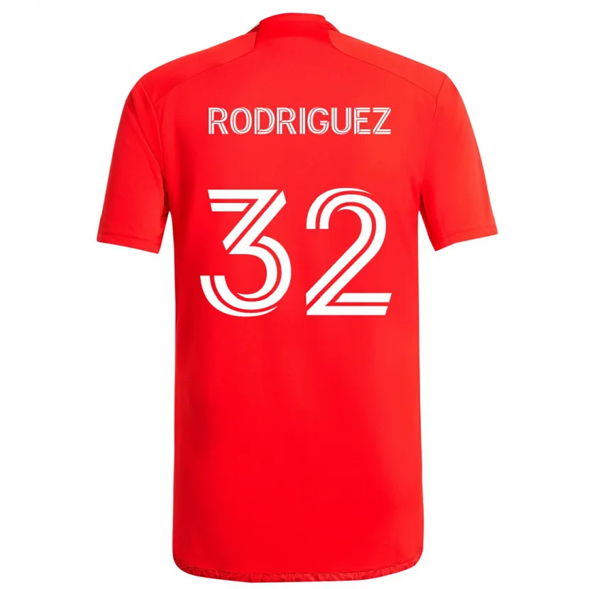 Danxen Kid Missael Rodríguez #32 Red White Home Jersey 2024/25 T-Shirt