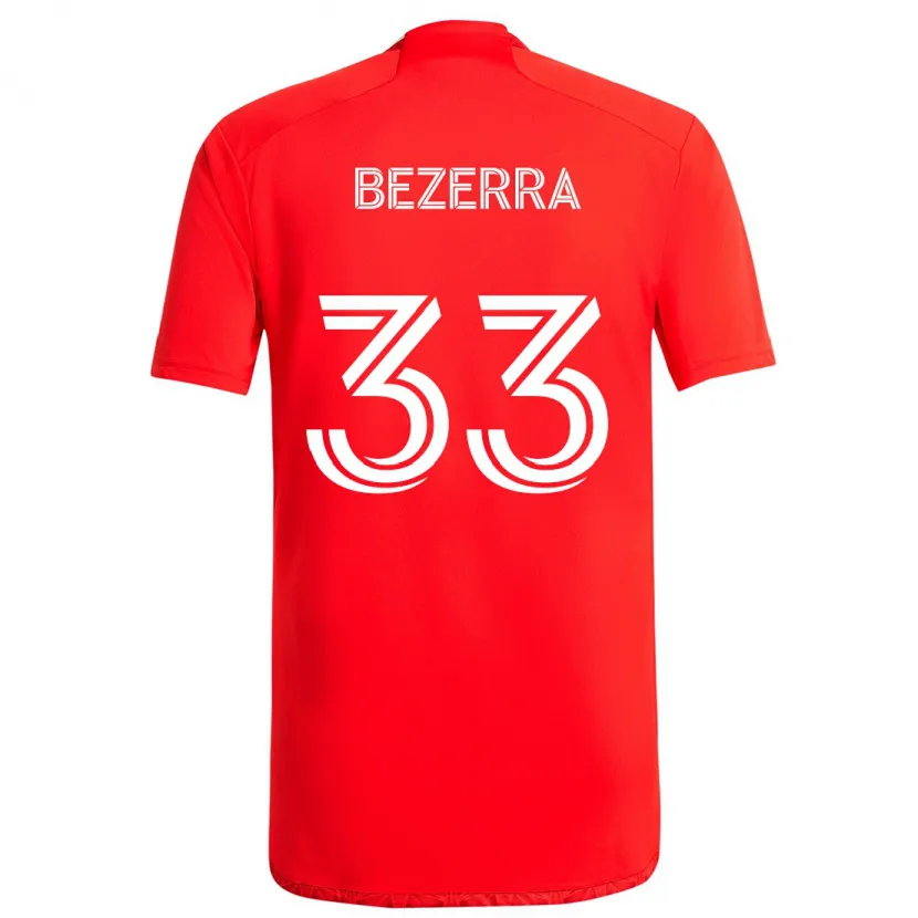 Danxen Kid Victor Bezerra #33 Red White Home Jersey 2024/25 T-Shirt