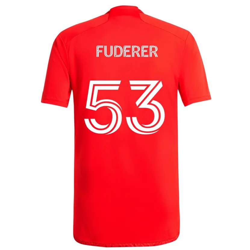 Danxen Kid Jake Fuderer #53 Red White Home Jersey 2024/25 T-Shirt