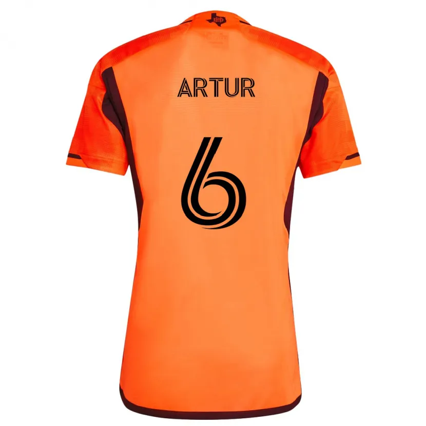 Danxen Kid Artur #6 Orange Black Home Jersey 2024/25 T-Shirt