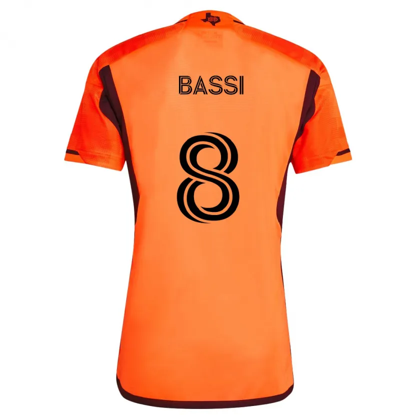 Danxen Kid Amine Bassi #8 Orange Black Home Jersey 2024/25 T-Shirt