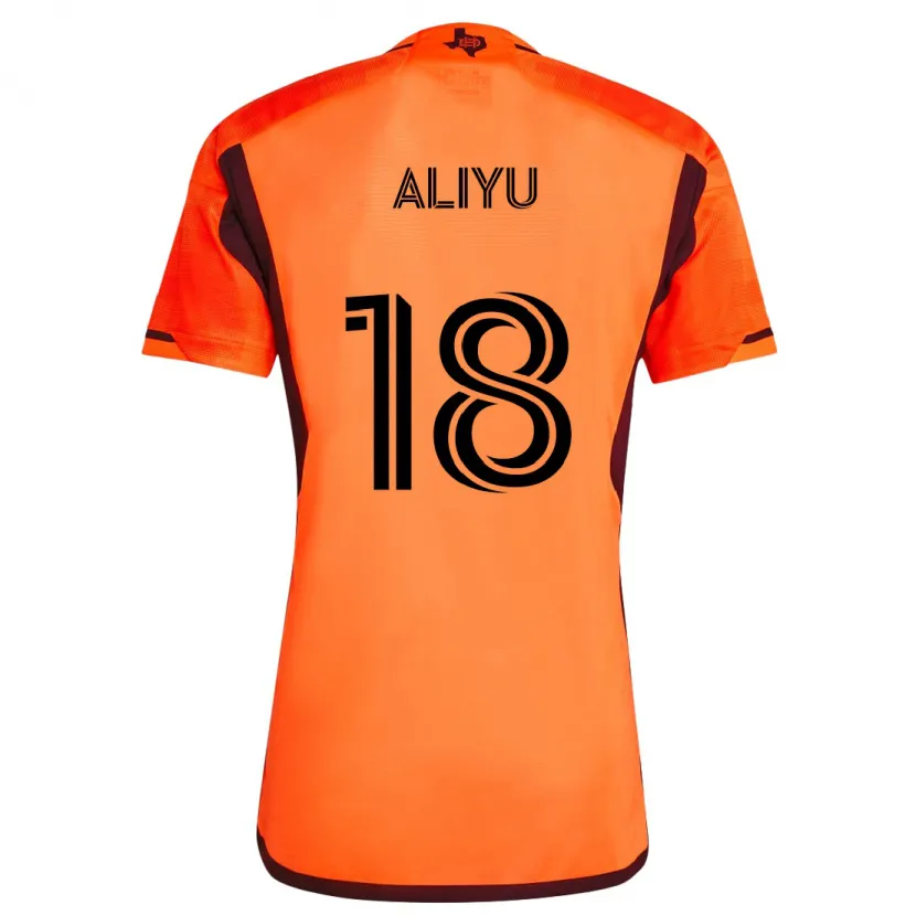 Danxen Kid Ibrahim Aliyu #18 Orange Black Home Jersey 2024/25 T-Shirt