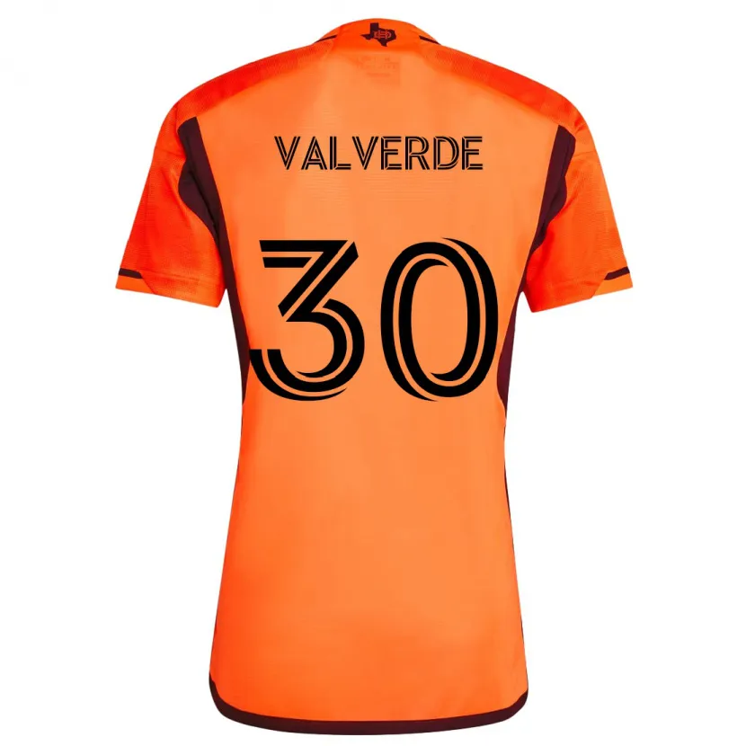 Danxen Kid Jefferson Valverde #30 Orange Black Home Jersey 2024/25 T-Shirt