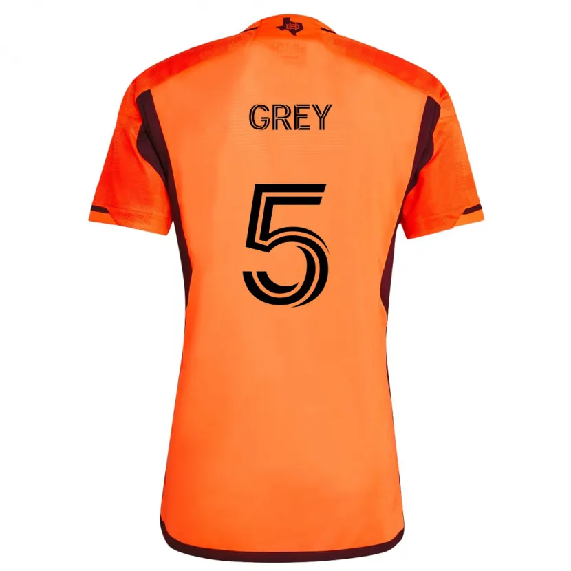 Danxen Kid Omar Grey #5 Orange Black Home Jersey 2024/25 T-Shirt