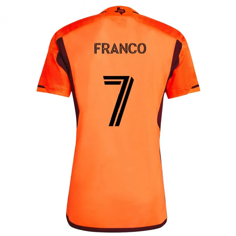 Danxen Kid Iván Franco #7 Orange Black Home Jersey 2024/25 T-Shirt