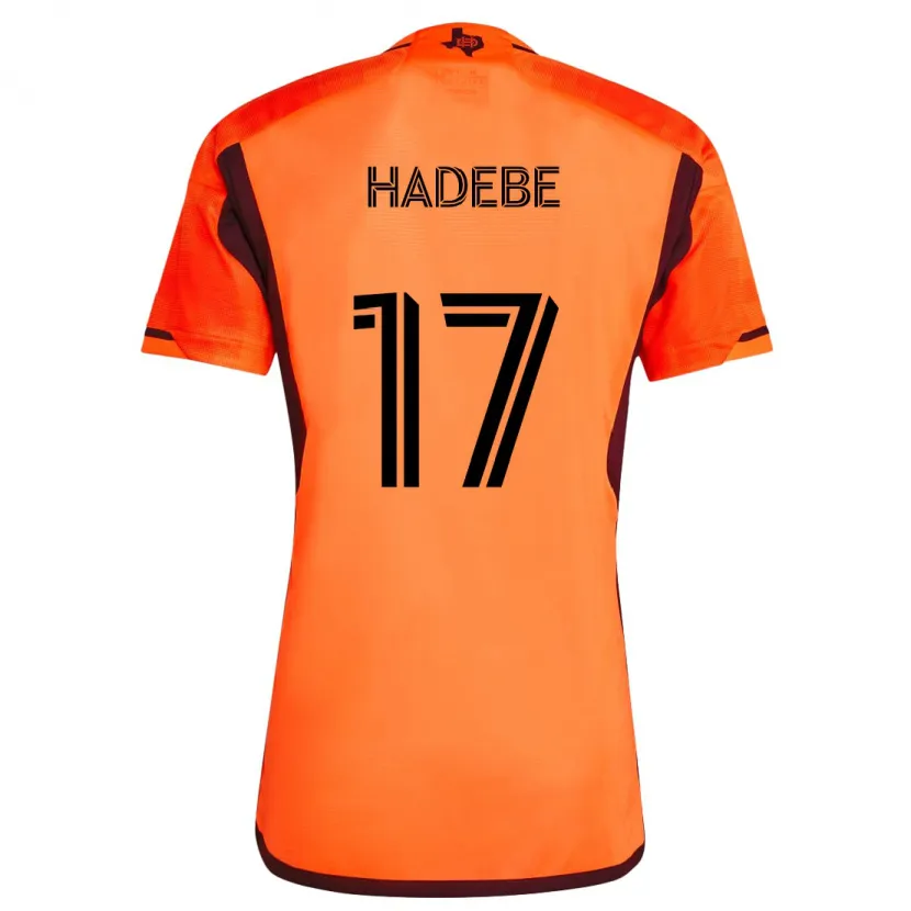 Danxen Kid Teenage Hadebe #17 Orange Black Home Jersey 2024/25 T-Shirt