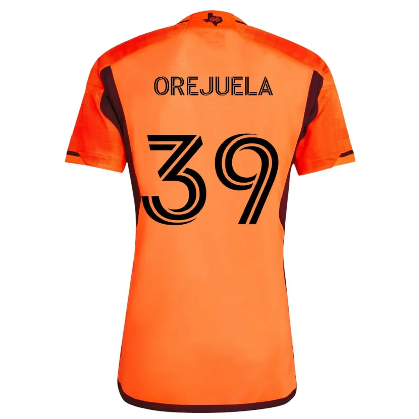 Danxen Kid Jesus Orejuela #39 Orange Black Home Jersey 2024/25 T-Shirt