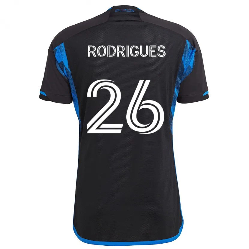 Danxen Kid Rodrigues #26 Blue Black Home Jersey 2024/25 T-Shirt