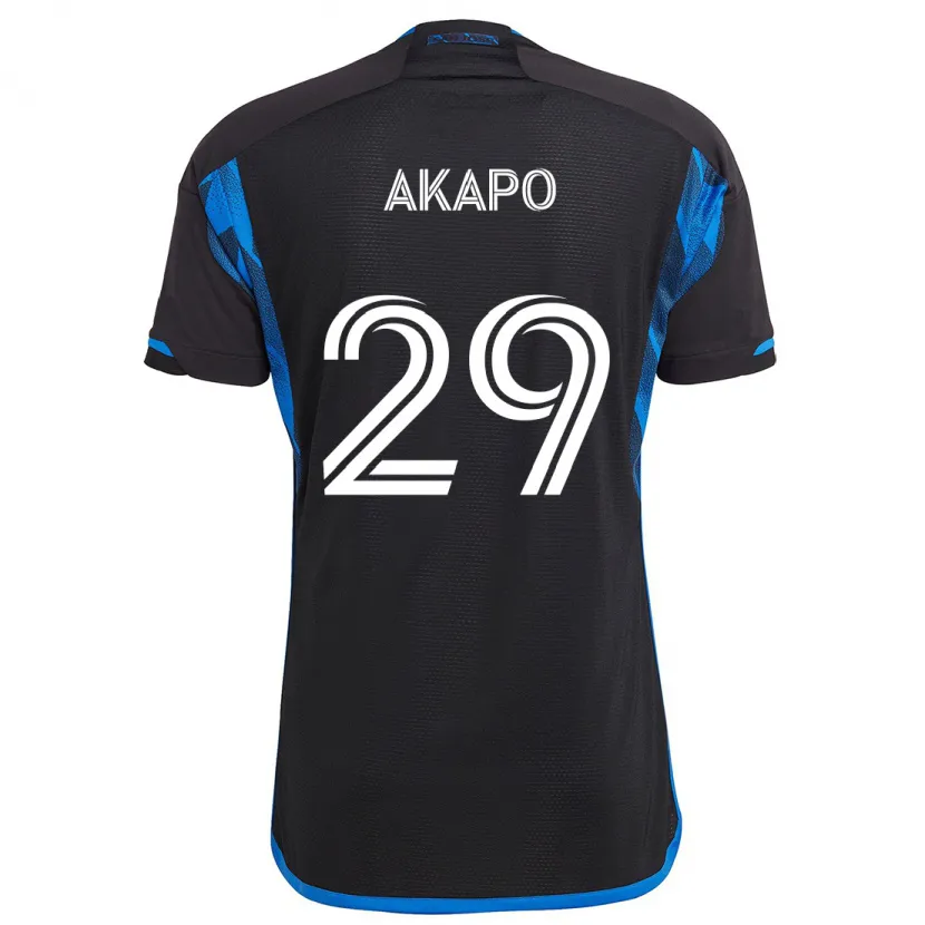 Danxen Kid Carlos Akapo #29 Blue Black Home Jersey 2024/25 T-Shirt