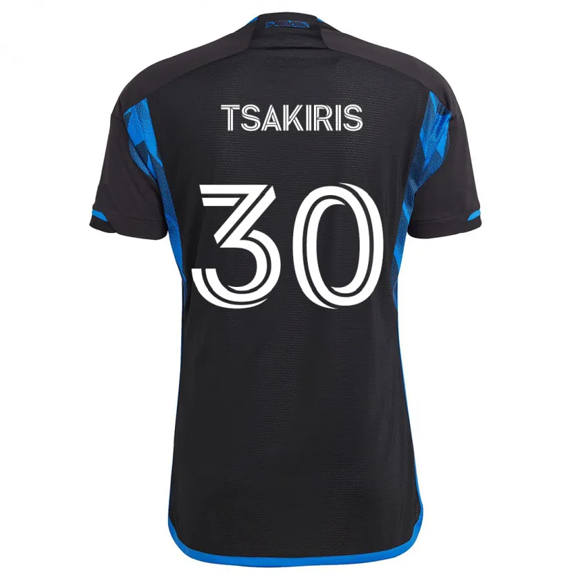 Danxen Kid Niko Tsakiris #30 Blue Black Home Jersey 2024/25 T-Shirt