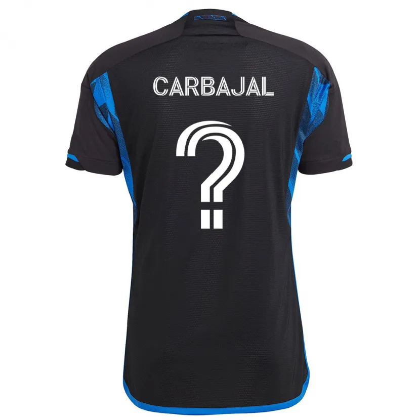 Danxen Kid Sebastian Carbajal #0 Blue Black Home Jersey 2024/25 T-Shirt