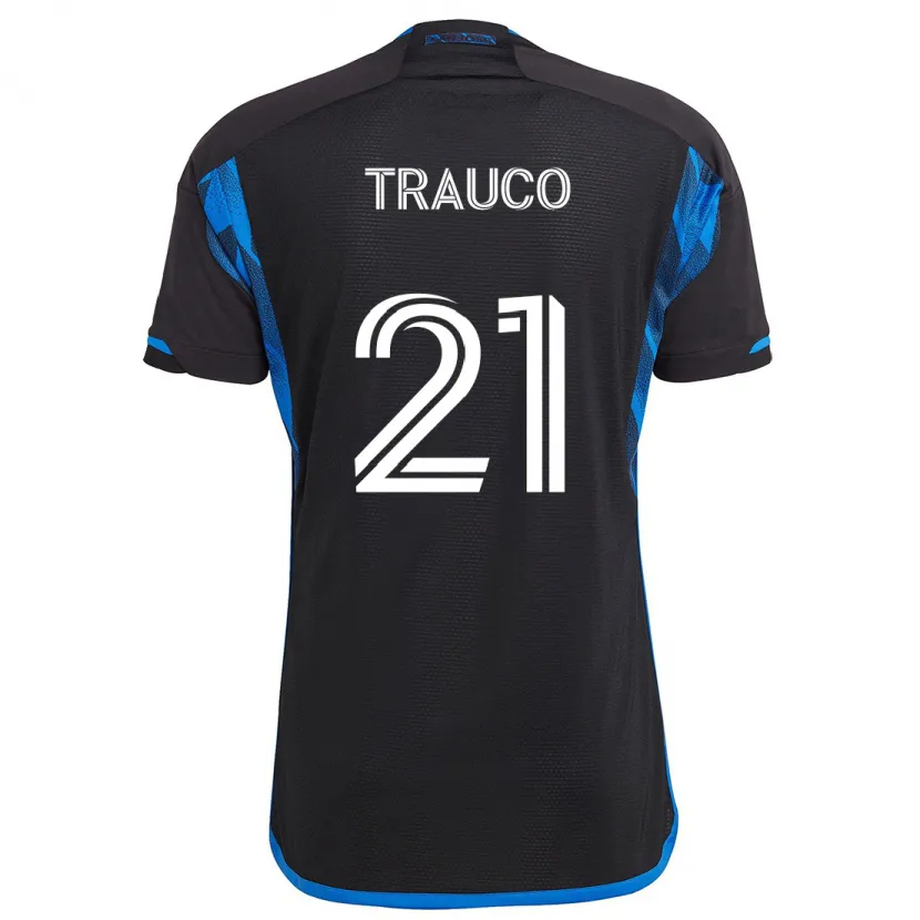 Danxen Kid Miguel Trauco #21 Blue Black Home Jersey 2024/25 T-Shirt