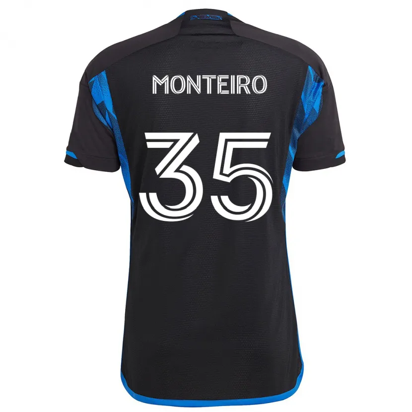 Danxen Kid Jamiro Monteiro #35 Blue Black Home Jersey 2024/25 T-Shirt