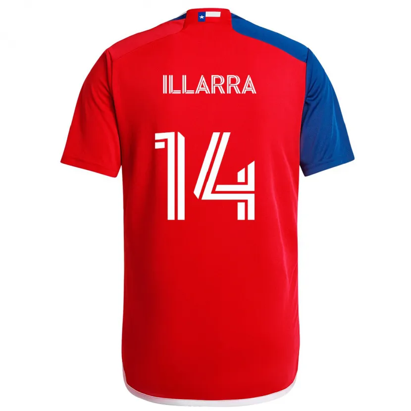 Danxen Kid Asier Illarramendi #14 Blue Red Home Jersey 2024/25 T-Shirt