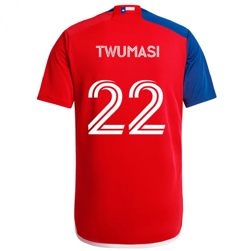 Danxen Kid Ema Twumasi #22 Blue Red Home Jersey 2024/25 T-Shirt