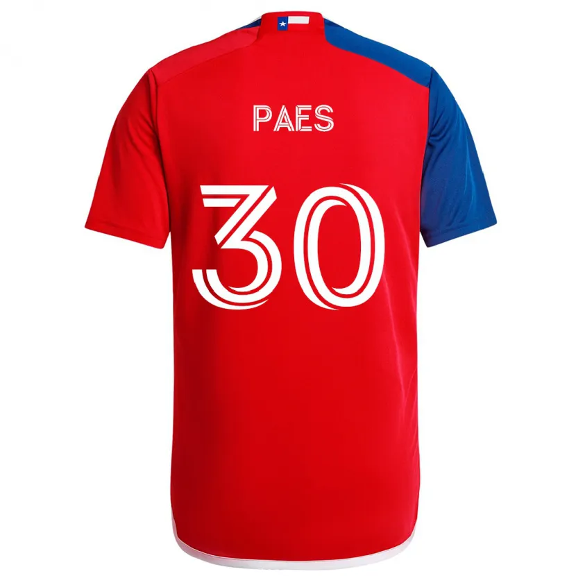 Danxen Kid Maarten Paes #30 Blue Red Home Jersey 2024/25 T-Shirt