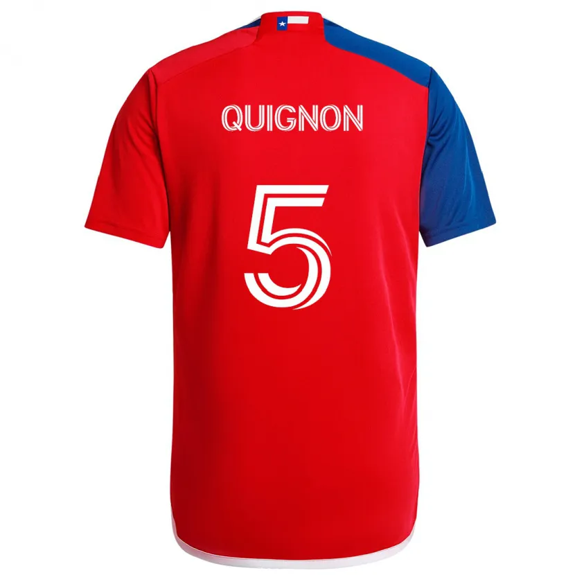 Danxen Kid Facundo Quignón #5 Blue Red Home Jersey 2024/25 T-Shirt