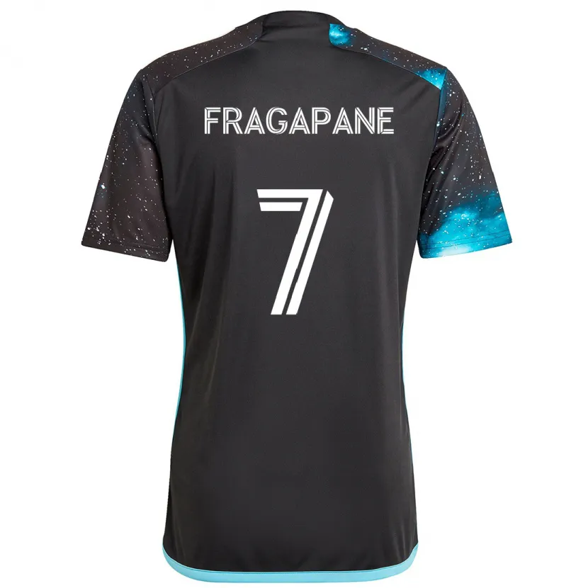 Danxen Kid Franco Fragapane #7 Black Blue Home Jersey 2024/25 T-Shirt