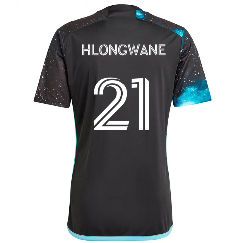 Danxen Kid Bongokuhle Hlongwane #21 Black Blue Home Jersey 2024/25 T-Shirt