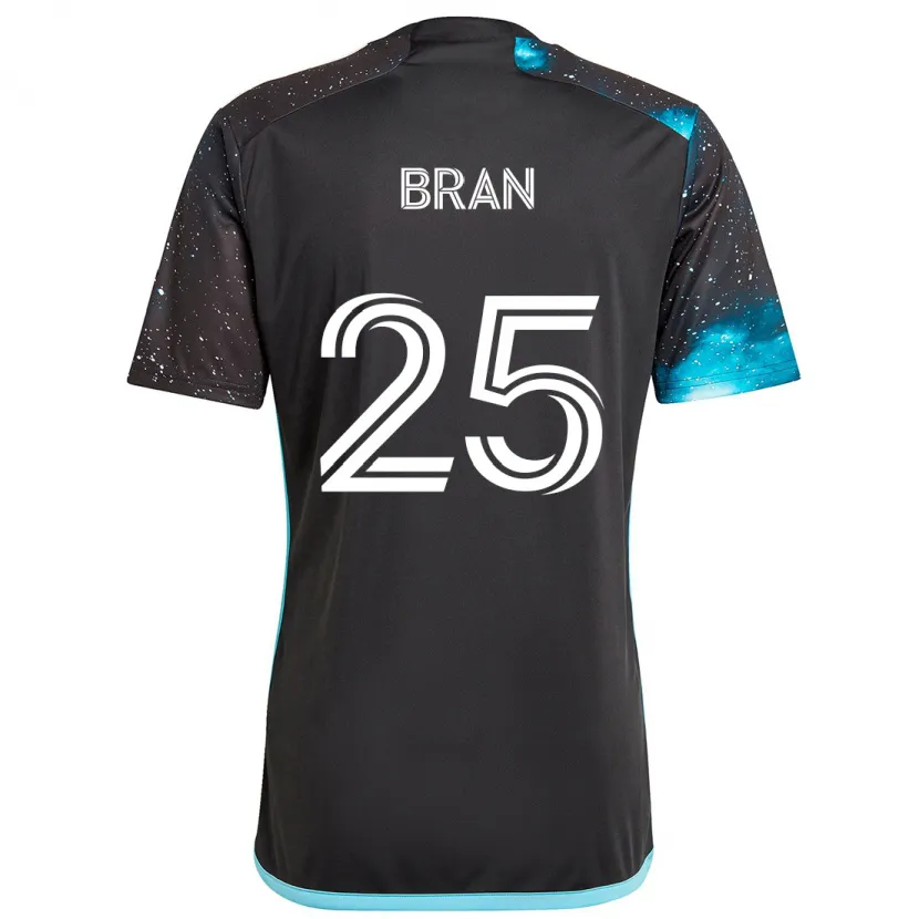 Danxen Kid Alejandro Bran #25 Black Blue Home Jersey 2024/25 T-Shirt