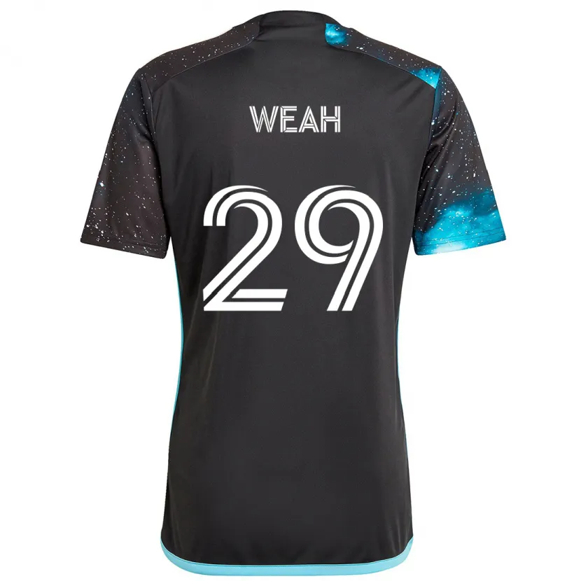 Danxen Kid Patrick Weah #29 Black Blue Home Jersey 2024/25 T-Shirt