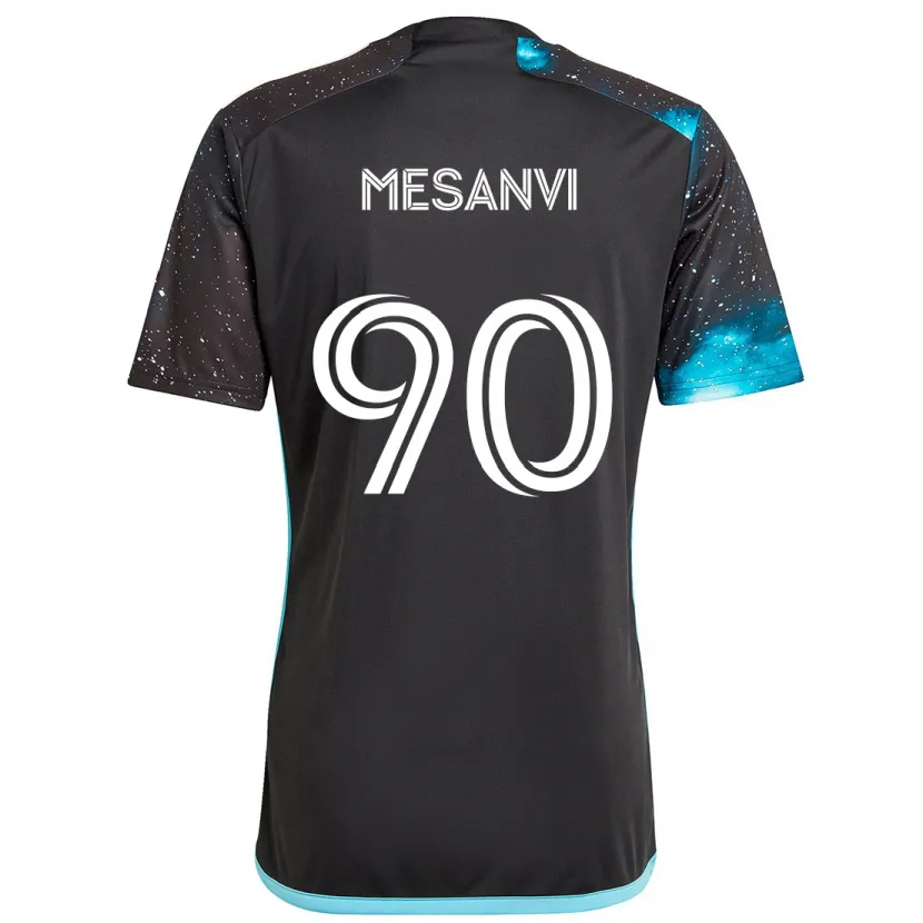 Danxen Kid Loïc Mesanvi #90 Black Blue Home Jersey 2024/25 T-Shirt