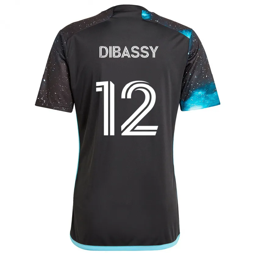 Danxen Kid Bakaye Dibassy #12 Black Blue Home Jersey 2024/25 T-Shirt