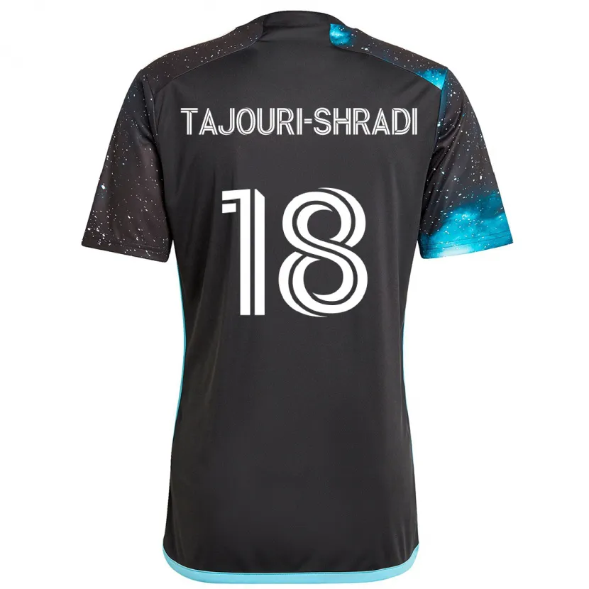 Danxen Kid Ismael Tajouri-Shradi #18 Black Blue Home Jersey 2024/25 T-Shirt