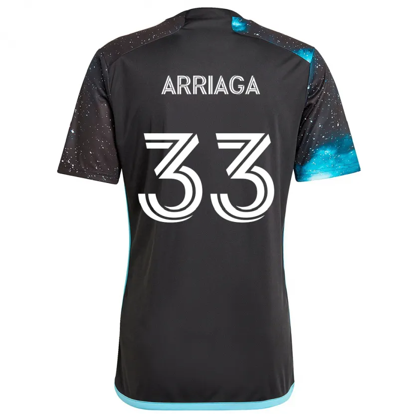 Danxen Kid Kervin Arriaga #33 Black Blue Home Jersey 2024/25 T-Shirt