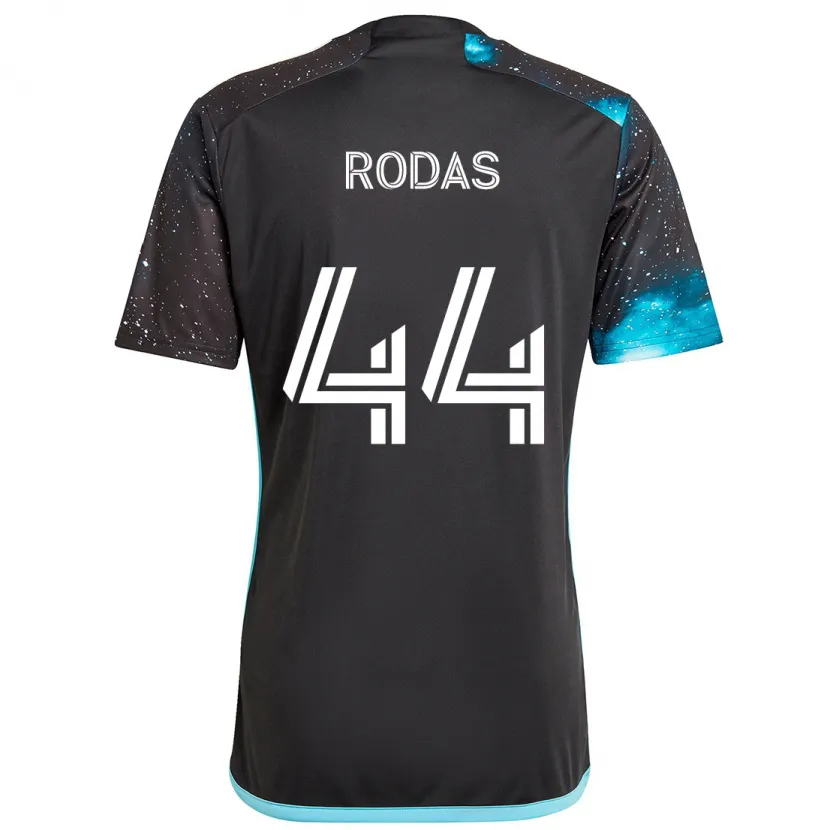 Danxen Kid Geremy Rodas #44 Black Blue Home Jersey 2024/25 T-Shirt