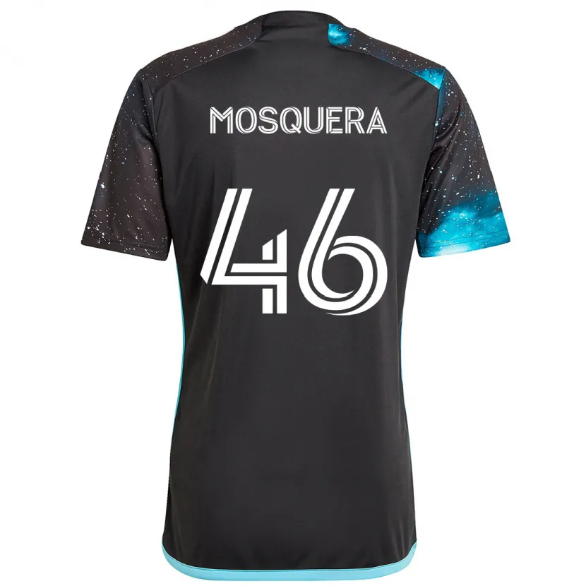 Danxen Kid Juan Camilo Mosquera #46 Black Blue Home Jersey 2024/25 T-Shirt