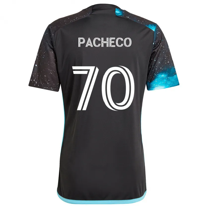 Danxen Kid Diogo Pacheco #70 Black Blue Home Jersey 2024/25 T-Shirt