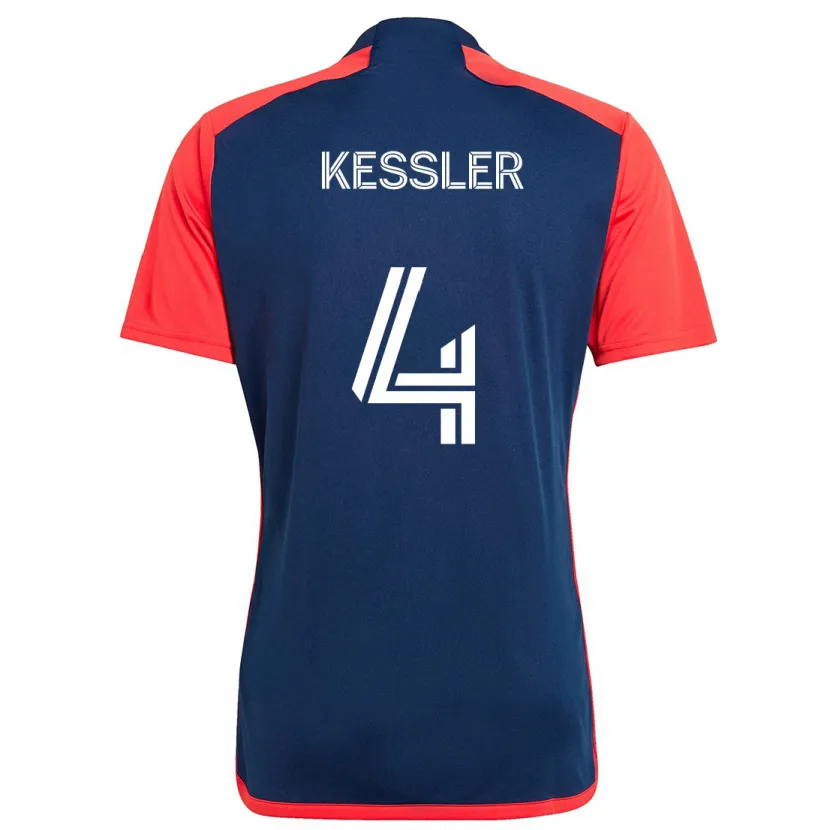 Danxen Kid Henry Kessler #4 Blue Red Home Jersey 2024/25 T-Shirt