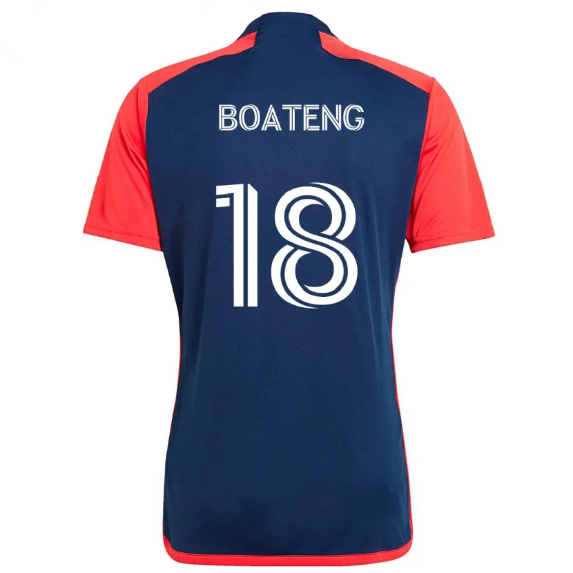 Danxen Kid Emmanuel Boateng #18 Blue Red Home Jersey 2024/25 T-Shirt