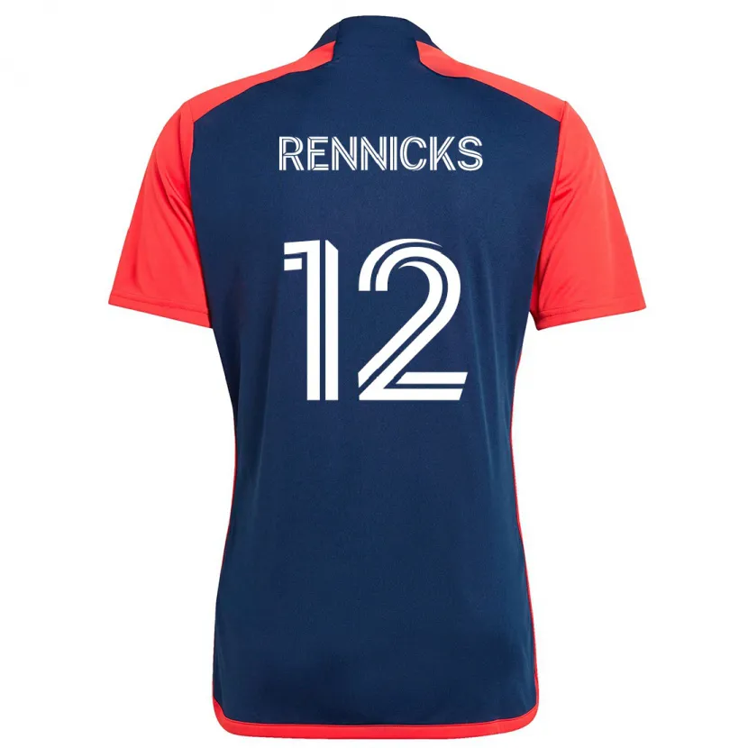 Danxen Kid Justin Rennicks #12 Blue Red Home Jersey 2024/25 T-Shirt